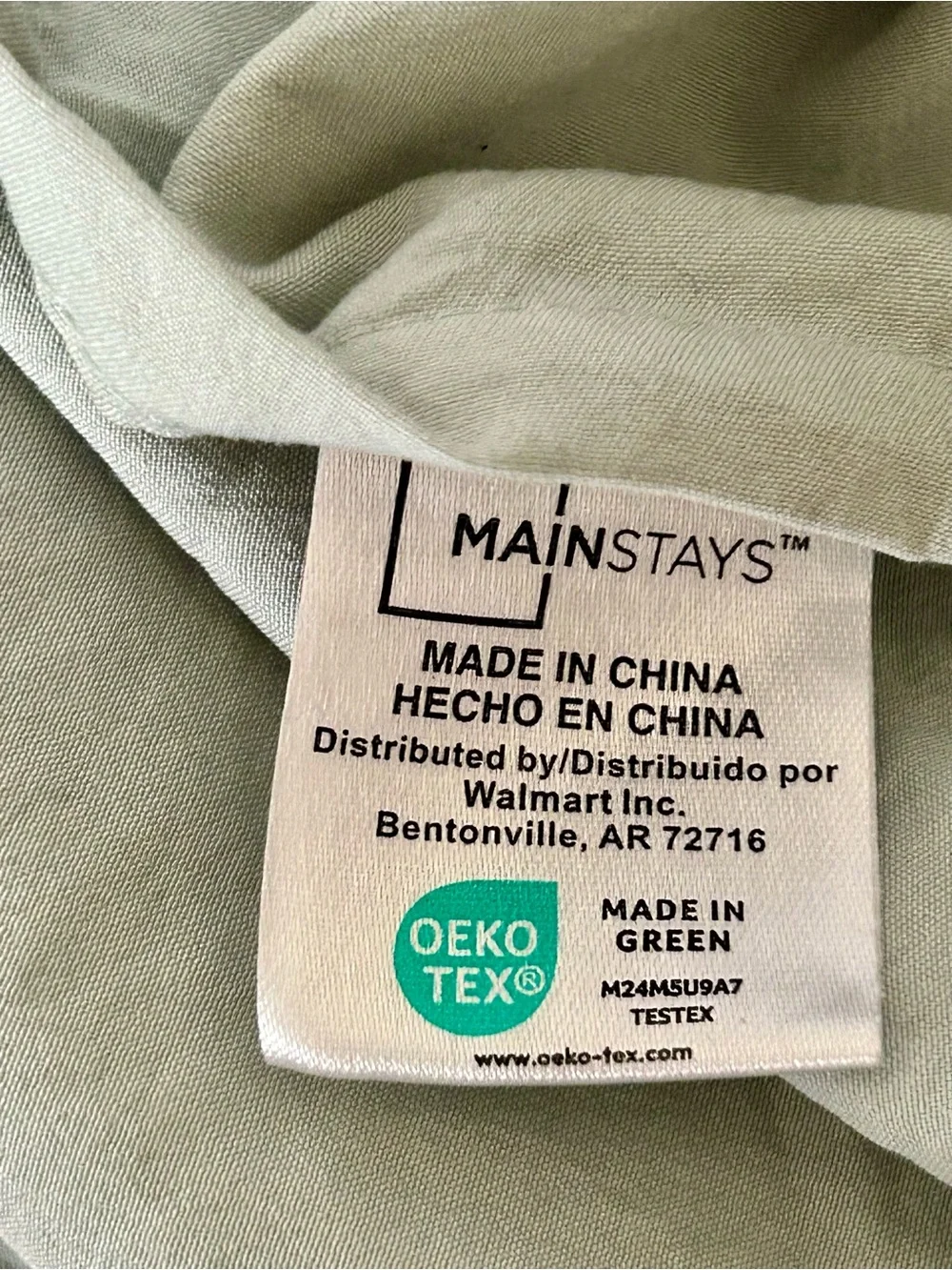 Mainstays Sage Green Cotton Sheet Set